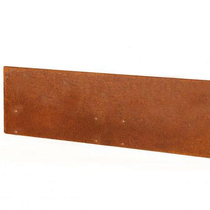 Kantopsluiting Single 300x10 cm - Corten