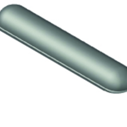 Stootband 12x20x100 cm Plakband 2x Rond Grijs