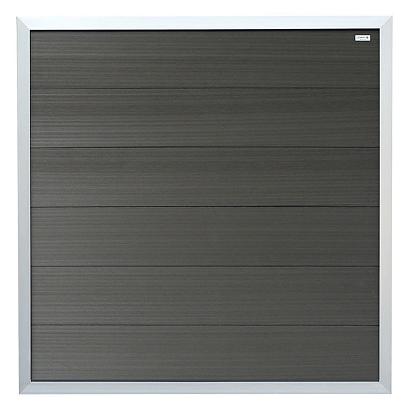 WPC Forte Antraciet Scherm met aluminium kader 180x180cm