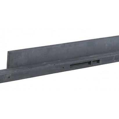 Betonpaal glad ronde kop 3-sponning 10x10x310cm Antraciet (2 onderplaten van 26cm)