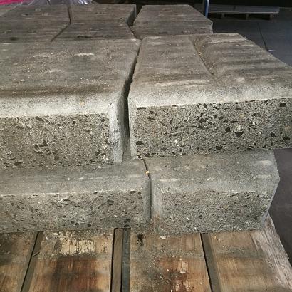 Restpartij Granubrick 23.1-15.3x20x10 cm Antraciet (vergrijst) OW2018