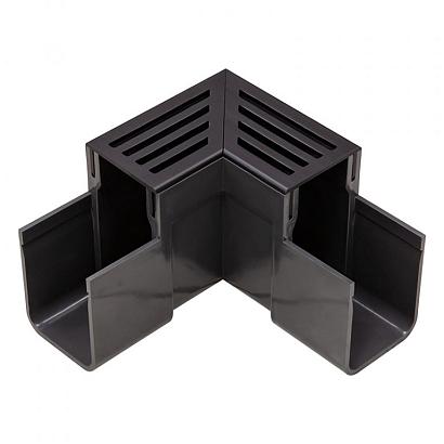 Aco Slimline Hoekstuk Zwart