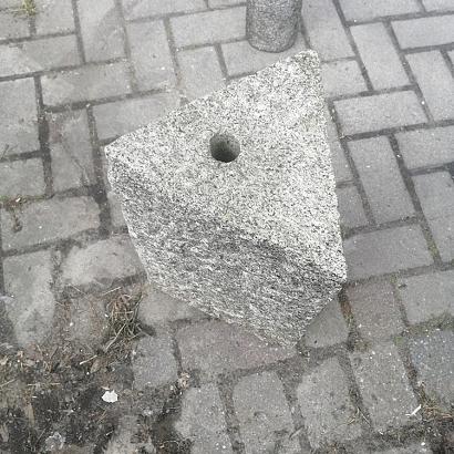 Restpartij Fontein Graniet Grijs driehoek 15x 45cm (Uitlopend) OW2019