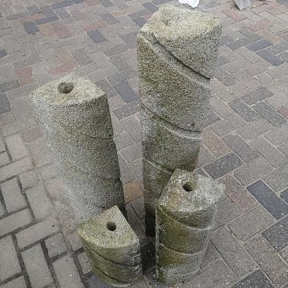 Restpartij Fonteinset4 Graniet Grijs halfrond 15x 40-60-80-100cm (Uitlopend) OW2019