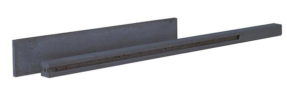 Betonpaal lichtgewicht met schroefbus tussenpaal 11.5x11.5x275cm Antraciet met Lichtleiding