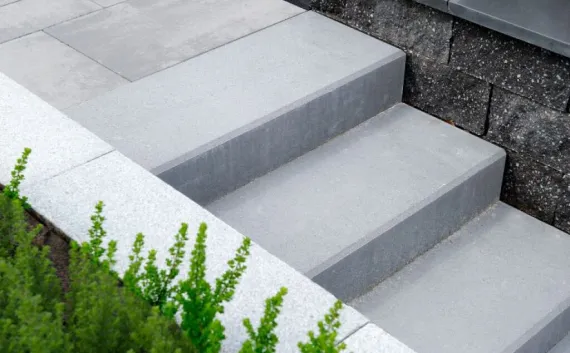 Traptrede Facetto Basic 100x35x15 cm Grijs