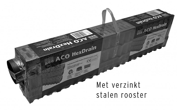 Garagepack Lijngoot 300 cm verz.st. roos