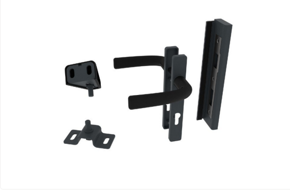 Poortbeslag voor Boston Aluminium Poort RAL7016 - 2544