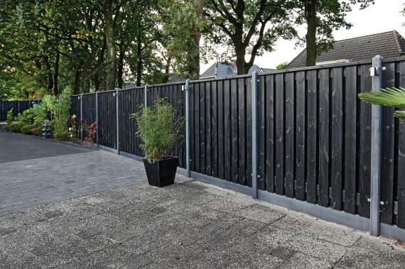 Betonpaal 10x10x180 cm Antraciet Tussenpaal