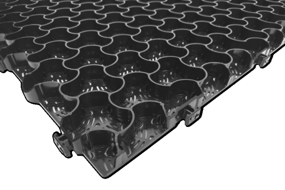 Multidal Black grind-grasplaat 113.2x78.3x3 cm (1 plaat = 0.89 m<sup>2</sup>)