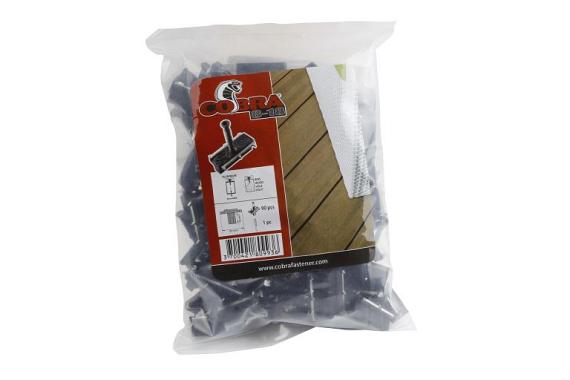 Fiberon Cobra Hybrid Clip-Set Montageset tbv Bamboe 4,2 x35mm  (90 clips-schroeven-bit) 2661