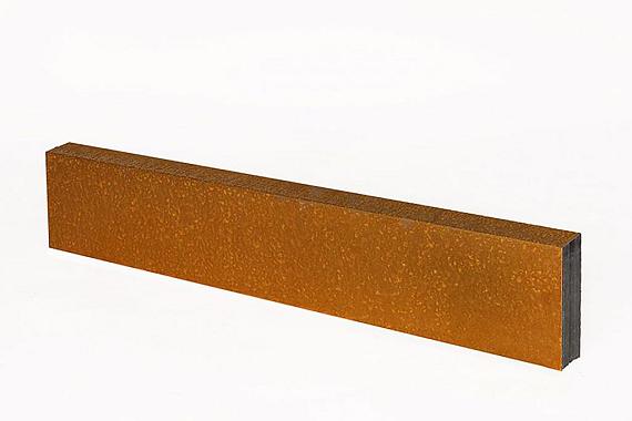 U-profiel ongelijkzijdig opsluitband 6 cm - 300x6,4x19,6/4,57 cm Corten