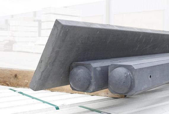 Betonplaat Dubbelzijdig Glad 184x26x3.4cm Antraciet