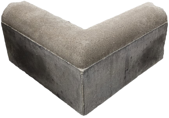 Gazonband Hoekstuk 10x20cm Grijs VB MB