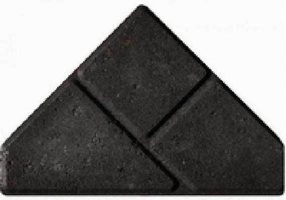 Bisschopsmuts BSS 8cm FA zwart met deklaag (29 st-m2)