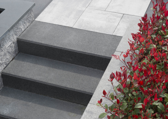 Traptrede Facetto Basic 100x35x15 cm Antraciet