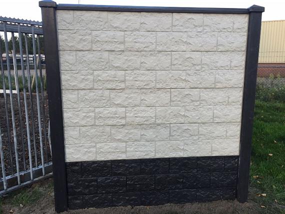 Betonplaat Dubbelzijdig Elbe-motief 184x36x4.8cm Antraciet
