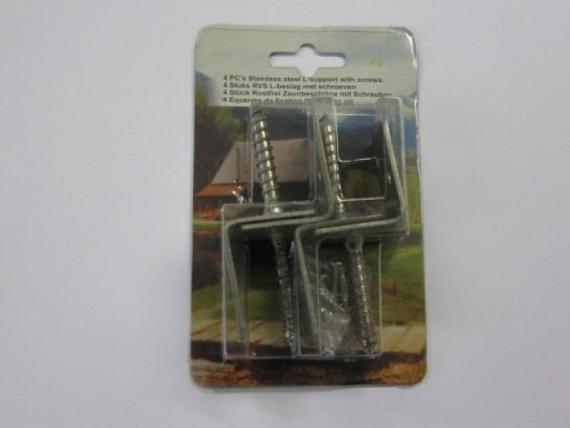 L-Beslag RVS op kaart 40x35x30 mm