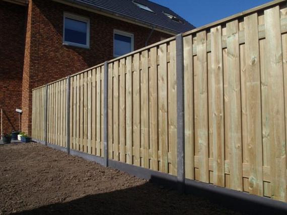 Betonpaal ruw 10x10x278cm tussenpaal voor rechte schermen Antraciet
