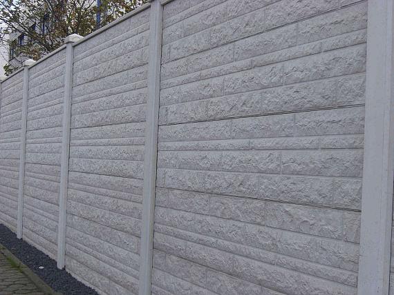 Betonplaat Dubbelzijdig Rotsmotief 184x36x4.8cm Grijs-Wit