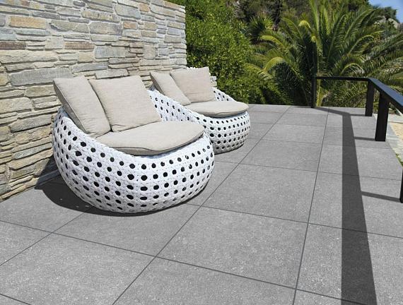 GeoCeramica Entree 60x60x4 cm BB-stone Light Grey