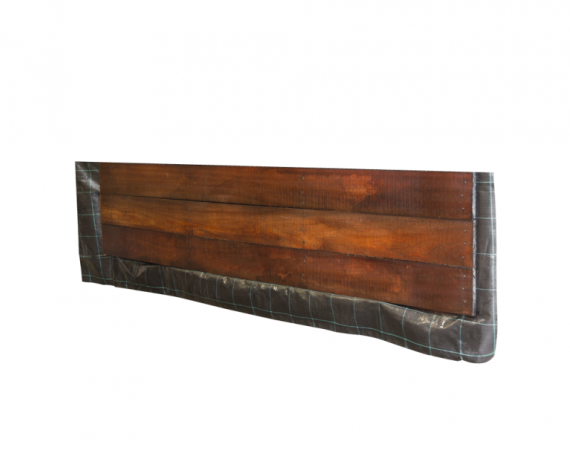 Beschoeiing schot Kant en klaar Hardhout klasse1 200x100x4 cm