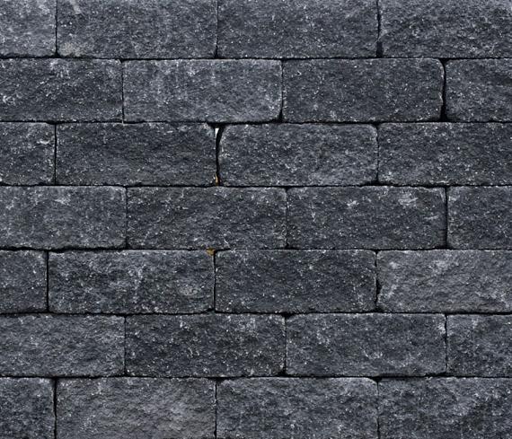Wallblock Tumbled 12x12x30cm Antraciet
