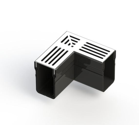 Aco Slimline Hoekstuk RVS rooster