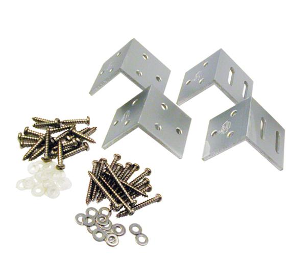 Aluminium Hoekbeslagset (6x) tbc WPC scherm