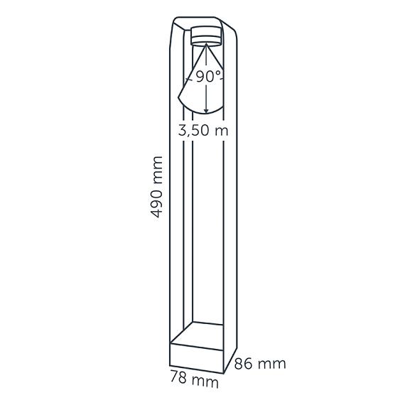 In-lite Ace High Flat Grey 12V-3W LED WW
