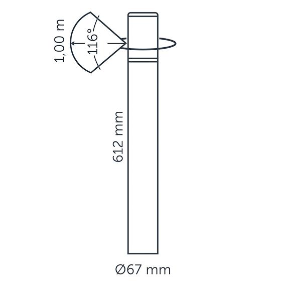 In-lite Liv Dark (NEW) Solitary 12V-2W LED Alu. Dark Grey. WW