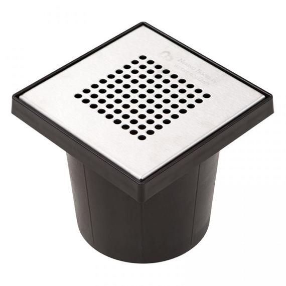 Kolk Vloerput + RVS Deksel 20x20cm Ø75 mm