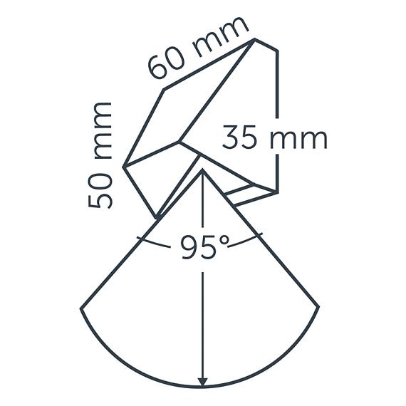 In-lite Mini Wedge Dark (new) wall 12v-1.5w led alu. Dark Grey WW