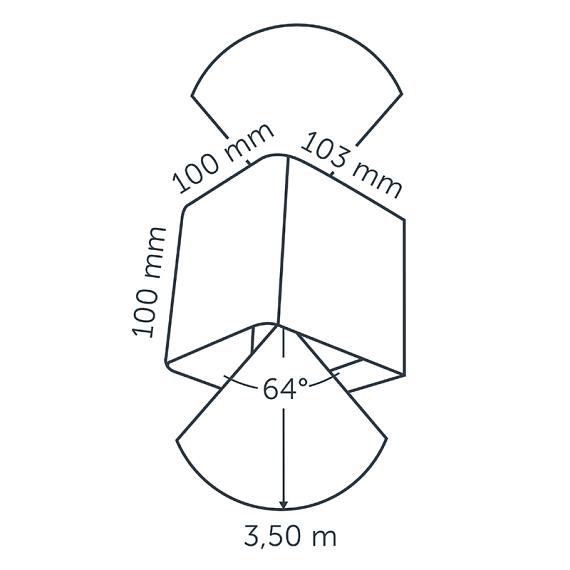 In-lite Ace Up-Down Wall 100-230V Rose Silver 8.5W