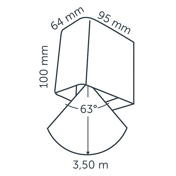 In-lite Ace Down Wall Corten 12V-3W LED WW