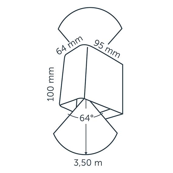 In-lite Ace Up-Down Wall Dark 12V-7W LED WW