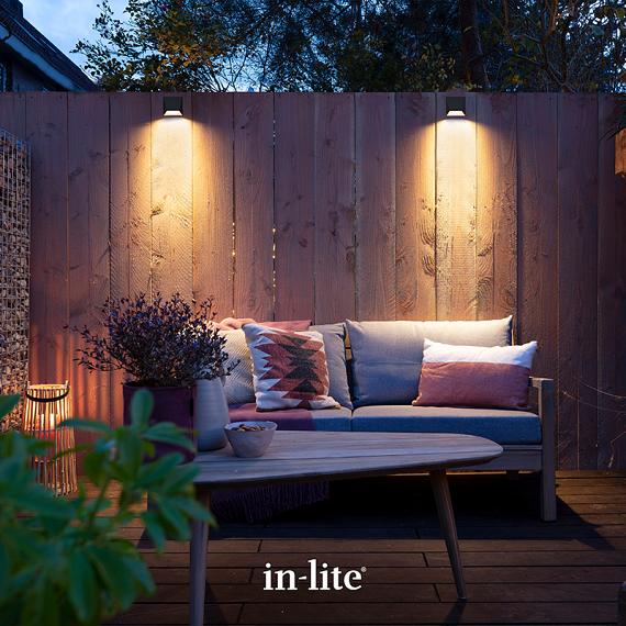 In-lite Wedge Dark wall 12v-1.5w led dark grey warm WW