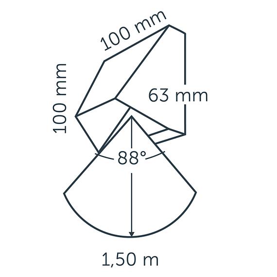 In-lite Wedge White (new) wall 12v-1.5w led alu. white WW