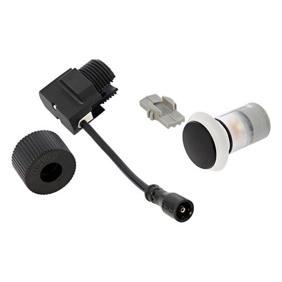In-lite Puck 22 Dark 12V-0.6W LED Ø22mm Warm White diffuse Ring 34mm