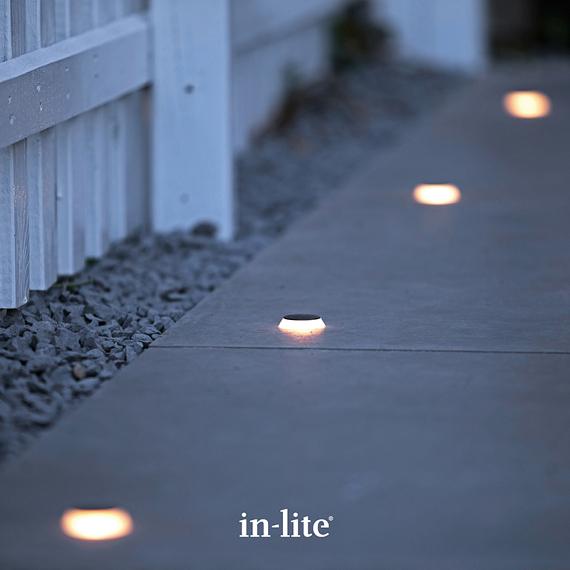 In-lite Puck 22 Dark 12V-0.6W LED Ø22mm Warm White diffuse Ring 34mm