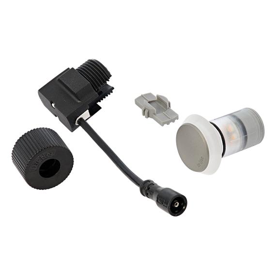 In-lite Puck 22 Rose Silver 12V-0.6W LED Ø22mm Warm White diffuse Ring 34mm
