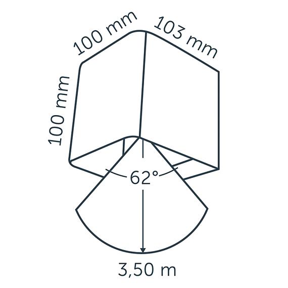 In-lite Ace Down Wall 100-230V Flat Grey 8.5W