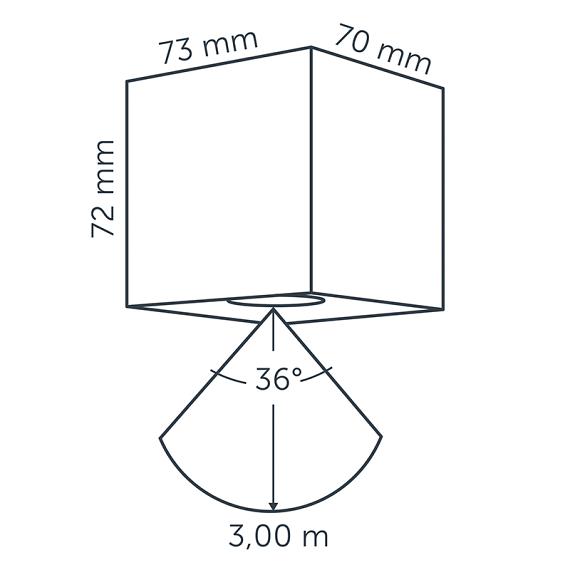In-lite Big Cubid Wall 12v 11W LED Alu Dark Grey