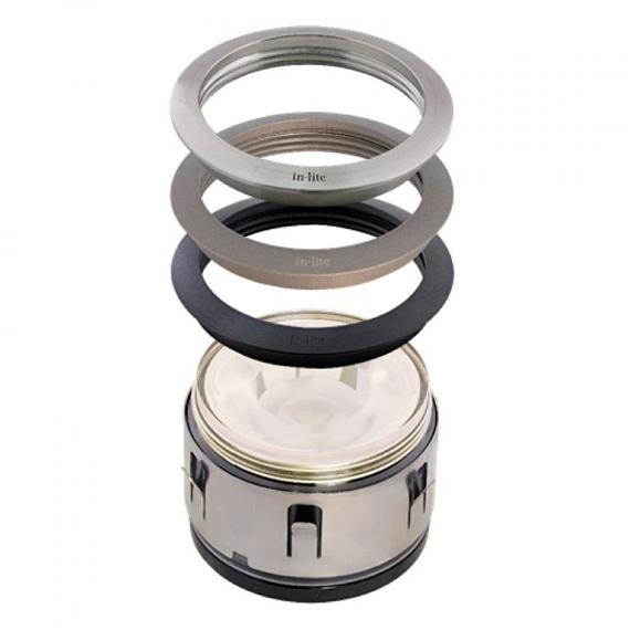 In-lite Big FLUX Asymmetric 60 Integrated 12V-3W LED RVS Ø60mm WW