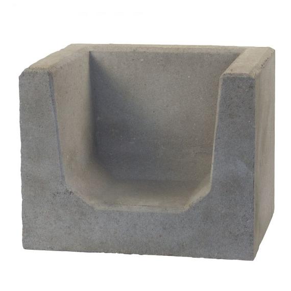 U-element hoeksteen 50x40x40cm Grijs