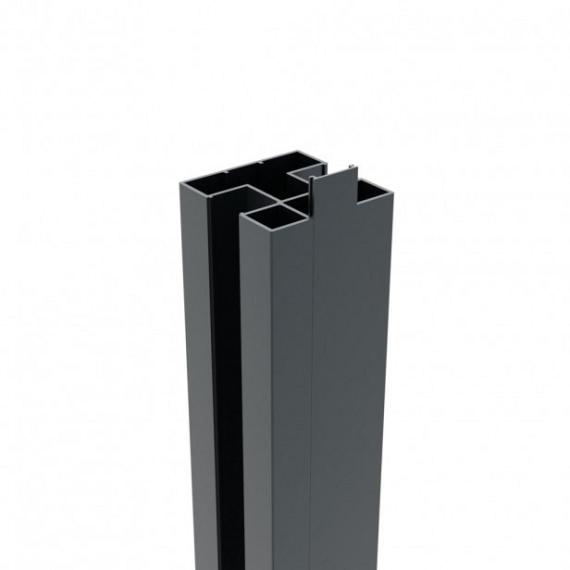 Boston alu H paal 75x75mm L-124 RAL7016 incl afwerkingsprofiel - 2202