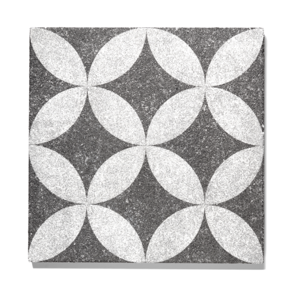 GeoProArte Design 60x60x4 cm Dark Grey Flower
