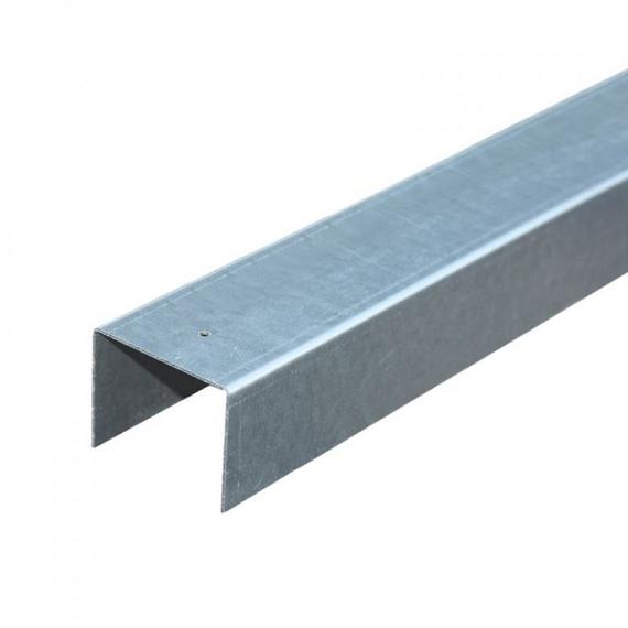 U-profiel Staal tbv Combo tussenpaal om hoekpaal te maken 228x4,1x2x2cm.