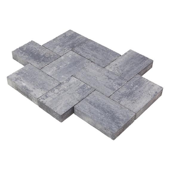 Damme ongetrommeld 20x20x6 cm grijs-zwart