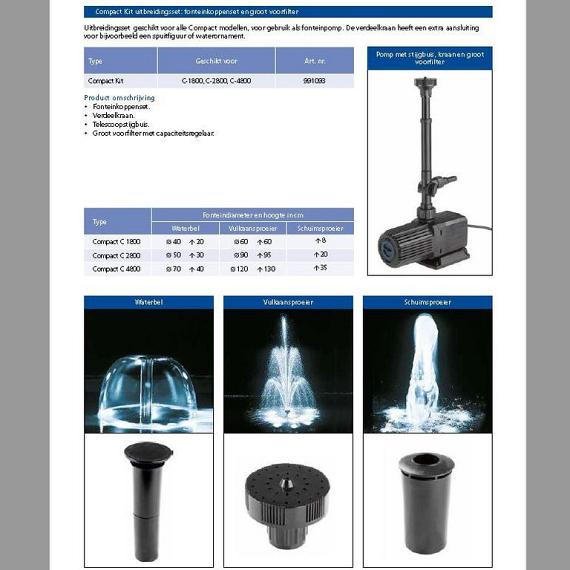 Vijverpomp uitbreiding Compact Kit